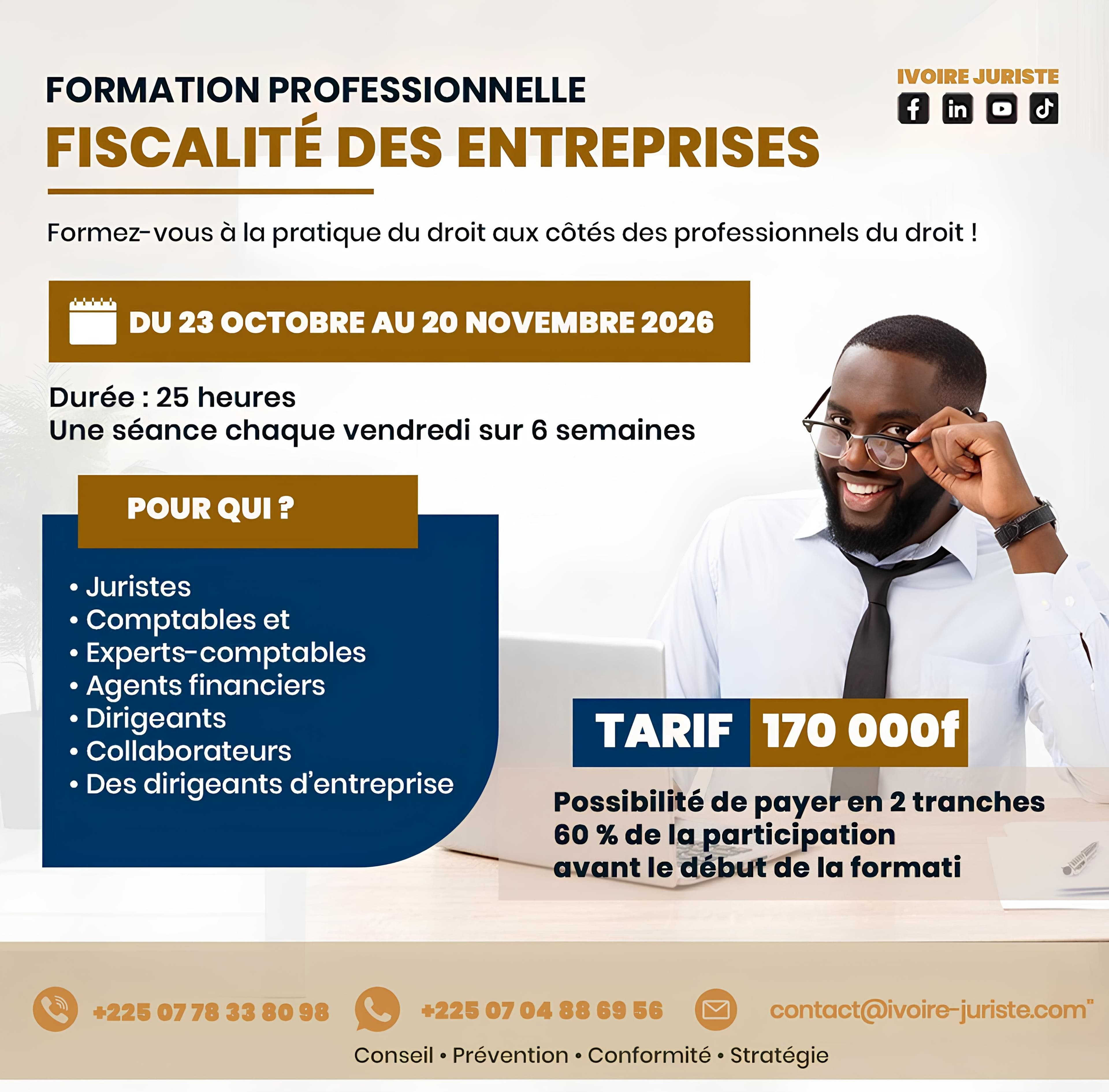 FORMATION CERTIFIANTE : Maîtrise de Fiscalité des entreprises